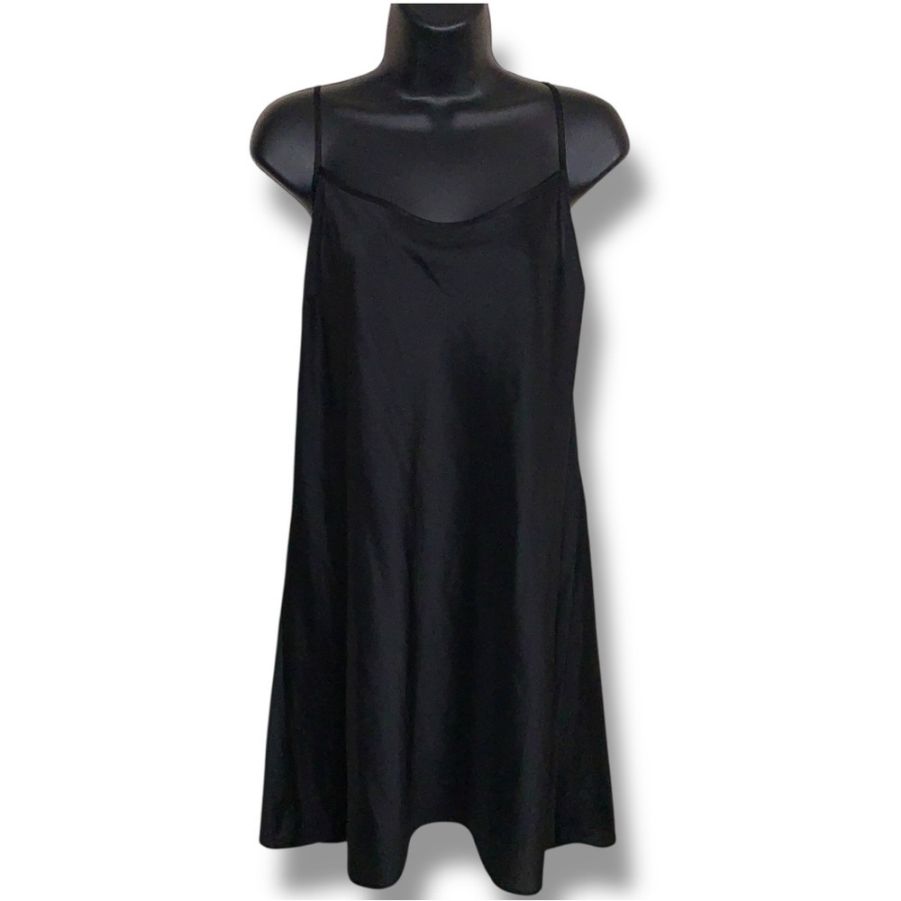 Large DKNY Black Slip Sleeveless Undergarment Lightweight Dress Short